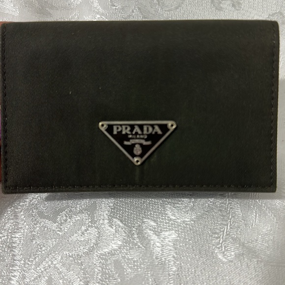 Prada Nylon & Leather Card Holder EUC Black - Picture 7 of 10
